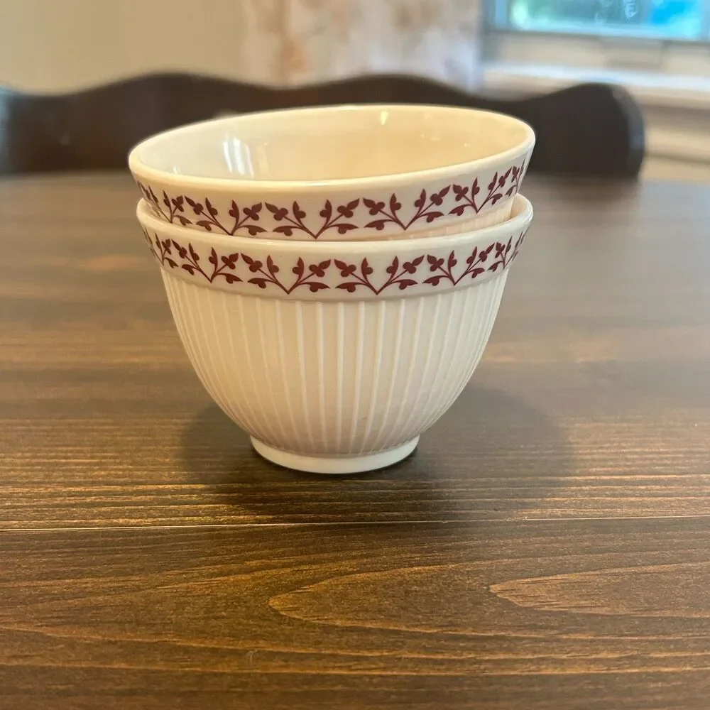 Paula Deen Signature Pantryware Melamine Ramekins Fall Harvest Cream Burgundy